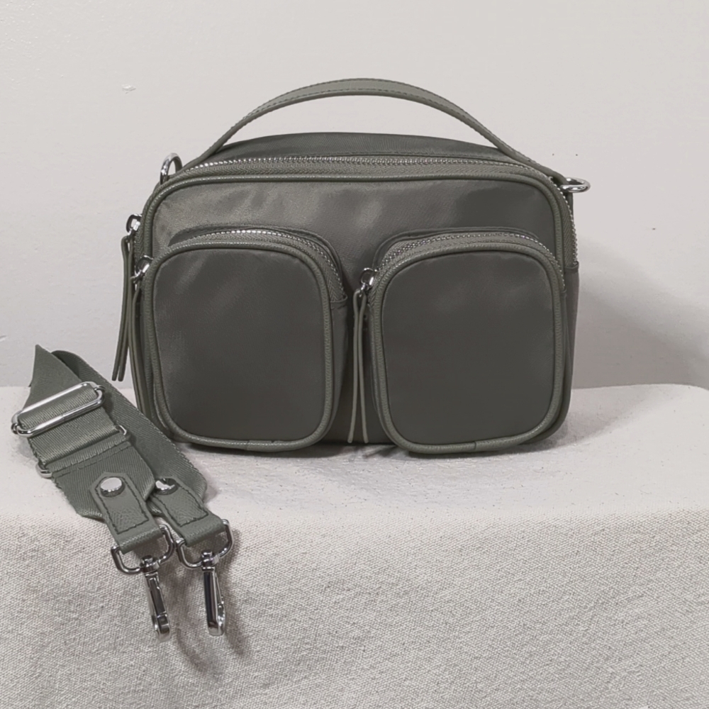 H&M Sage green crossbody cargo bag, small